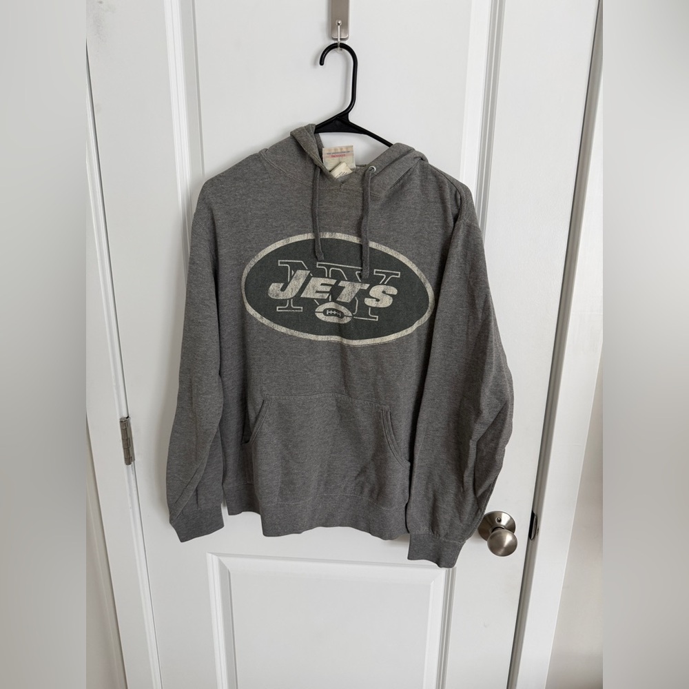 Junk Food Clothing Gray NY Jets Hoodie